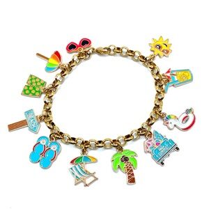 Beach Charm Bracelet Gold
